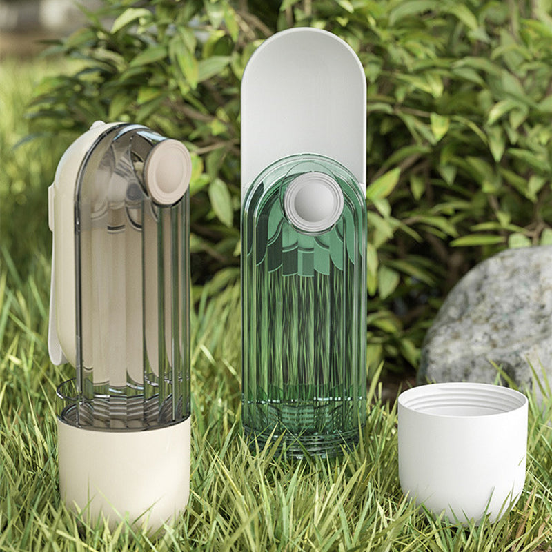 2 in 1 Pet Water Cup Segment Design Green Dog Walking Portable Drinking Cup Dog Feeding Supplies Pet Supplies Dog Walking Water Feeder Pets Products