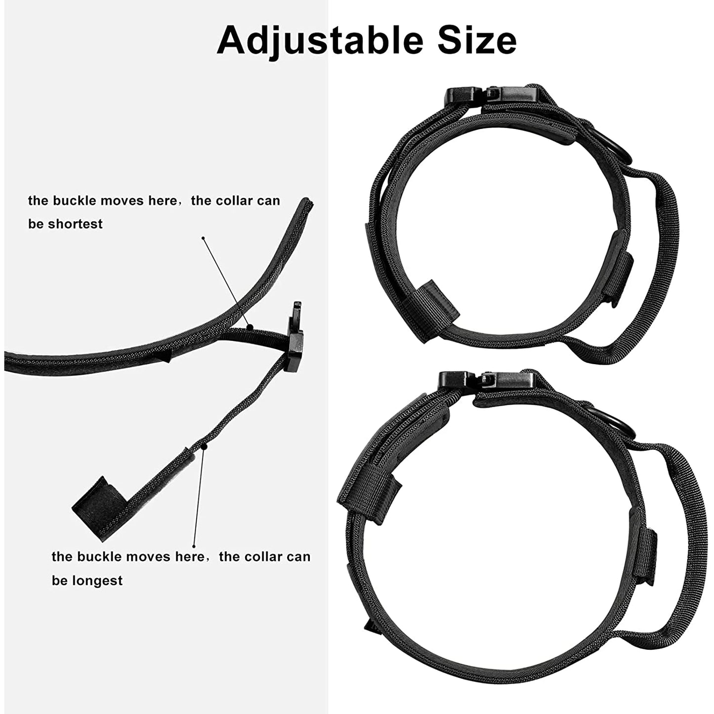 Premium Heavy-Duty Military Tactical Dog Collar and Leash Set - Adjustable and Durable for All Breeds