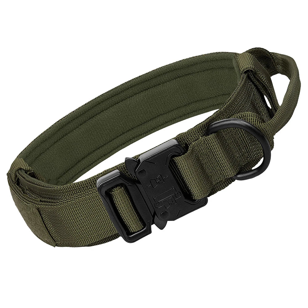 Ultimate Heavy Duty Tactical Dog Collar with Control Handle for Training and Outdoor Adventures