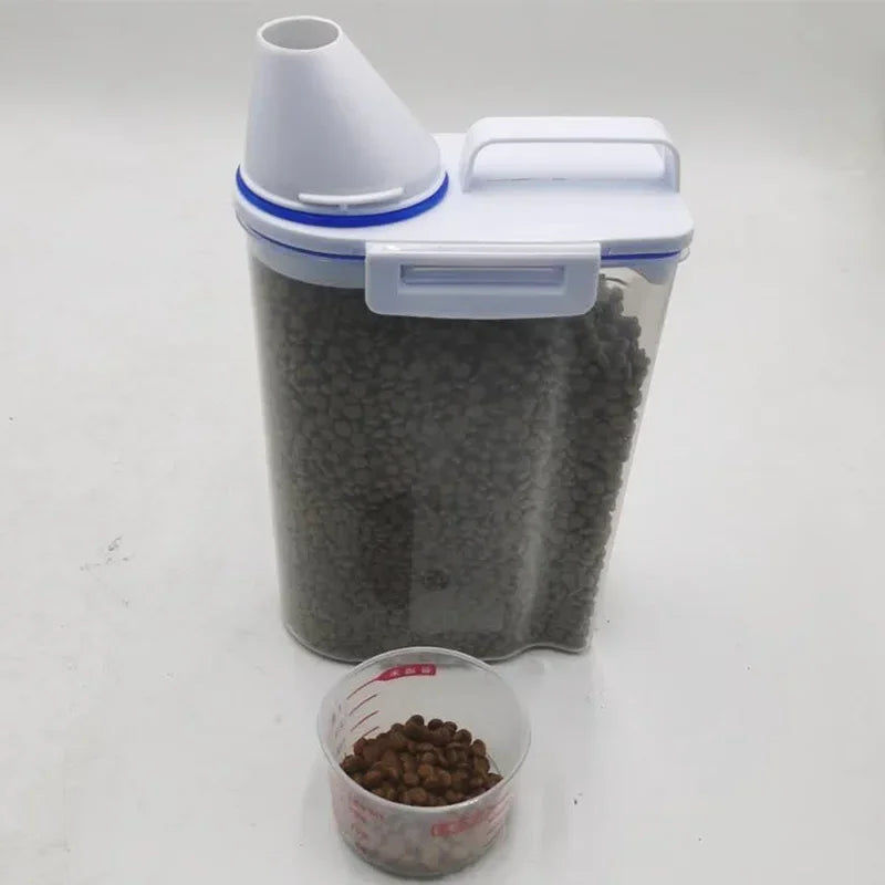 Ultimate Pet Food Storage Container with Measuring Cup – Keep Your Furry Friend's Food Fresh!