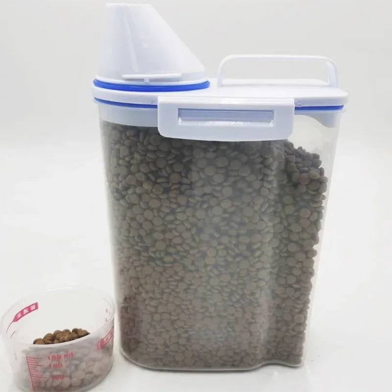 Ultimate Pet Food Storage Container with Measuring Cup – Keep Your Furry Friend's Food Fresh!