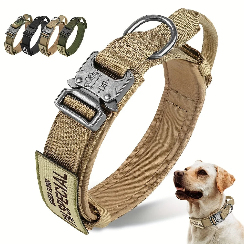 Ultimate Heavy Duty Tactical Dog Collar with Control Handle for Training and Outdoor Adventures