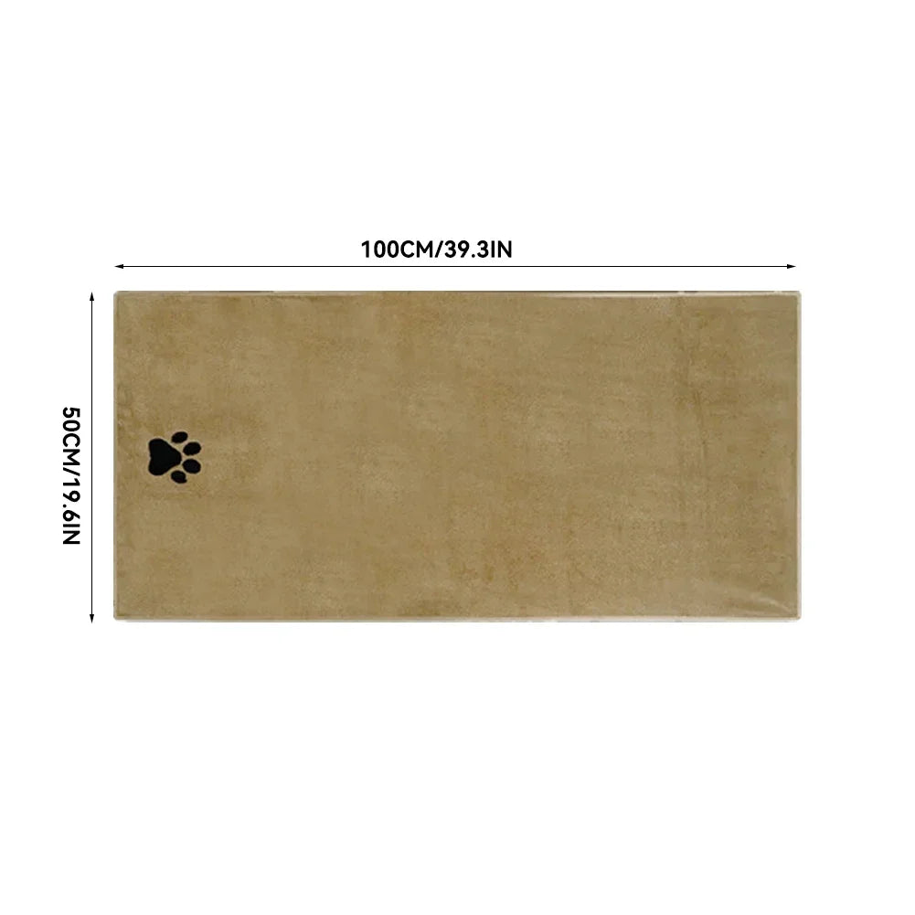 Ultra-Absorbent Microfiber Bath Towel for Pets - Quick-Drying and Soft Comfort