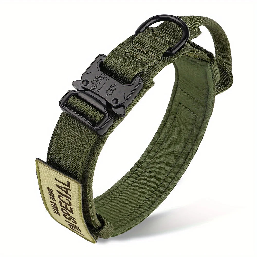 Ultimate Heavy Duty Tactical Dog Collar with Control Handle for Training and Outdoor Adventures