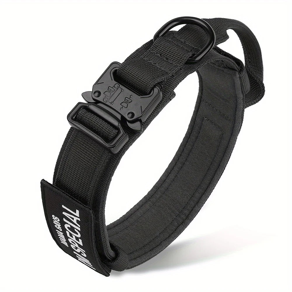 Ultimate Heavy Duty Tactical Dog Collar with Control Handle for Training and Outdoor Adventures