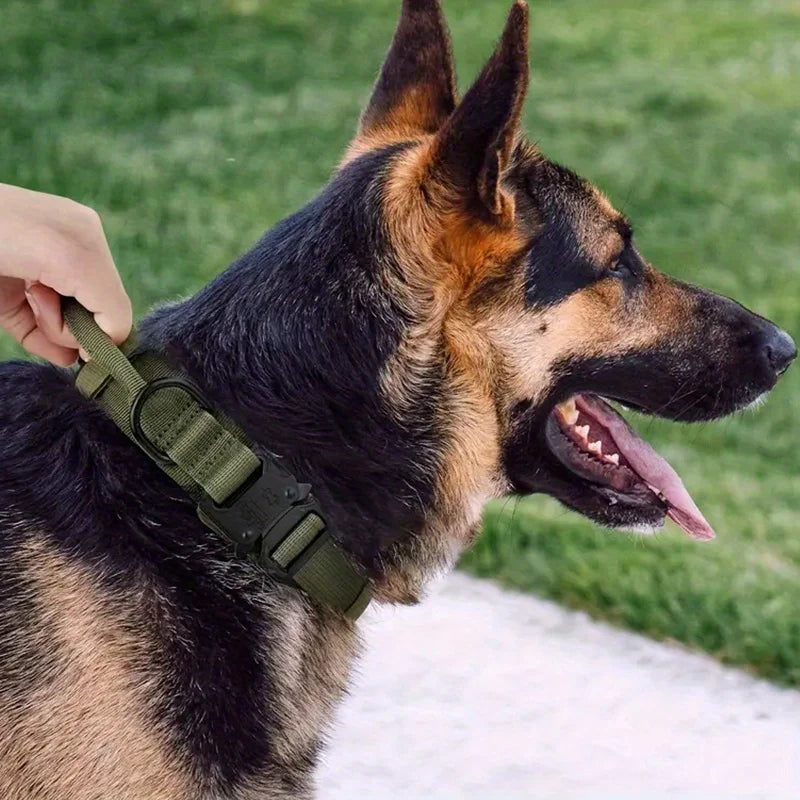 Ultimate Heavy Duty Tactical Dog Collar with Control Handle for Training and Outdoor Adventures