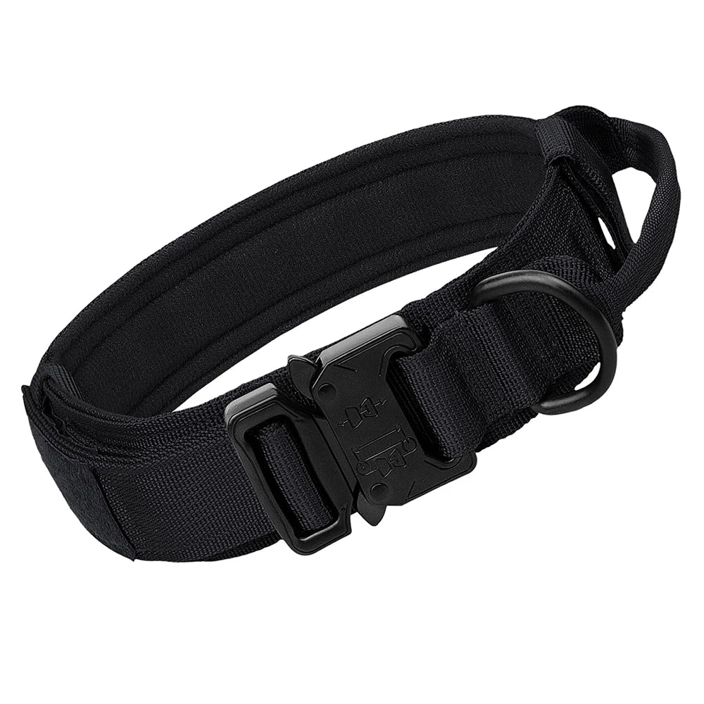 Ultimate Heavy Duty Tactical Dog Collar with Control Handle for Training and Outdoor Adventures