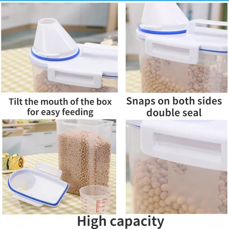 Ultimate Pet Food Storage Container with Measuring Cup – Keep Your Furry Friend's Food Fresh!