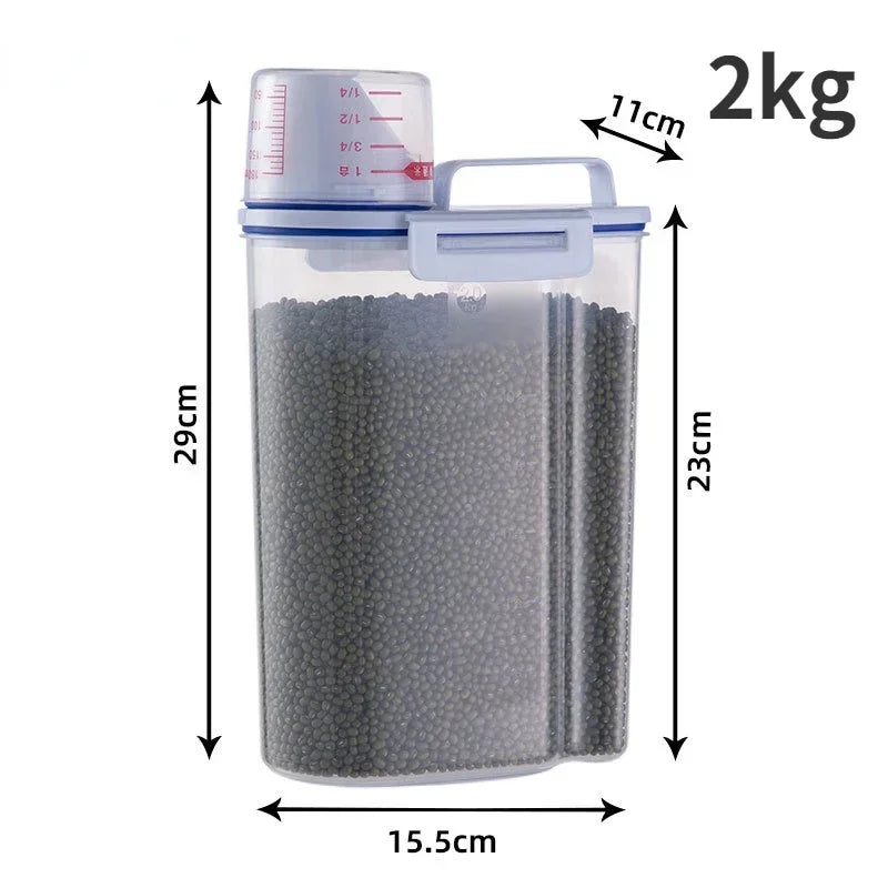 Ultimate Pet Food Storage Container with Measuring Cup – Keep Your Furry Friend's Food Fresh!
