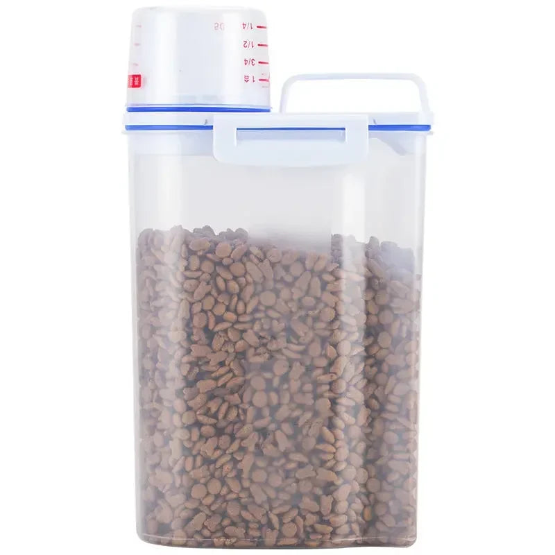 Ultimate Pet Food Storage Container with Measuring Cup – Keep Your Furry Friend's Food Fresh!