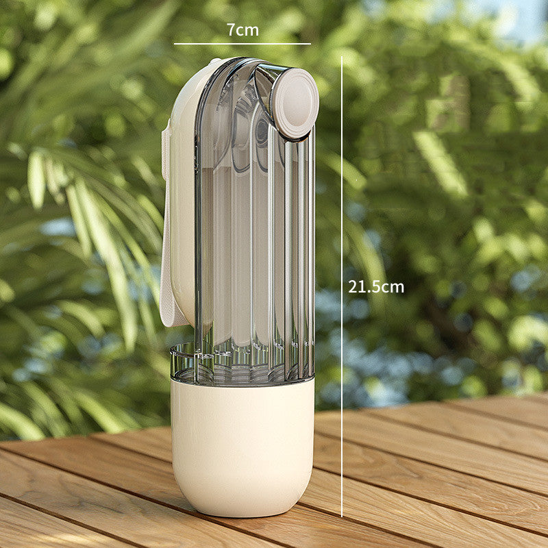 2 in 1 Pet Water Cup Segment Design Green Dog Walking Portable Drinking Cup Dog Feeding Supplies Pet Supplies Dog Walking Water Feeder Pets Products