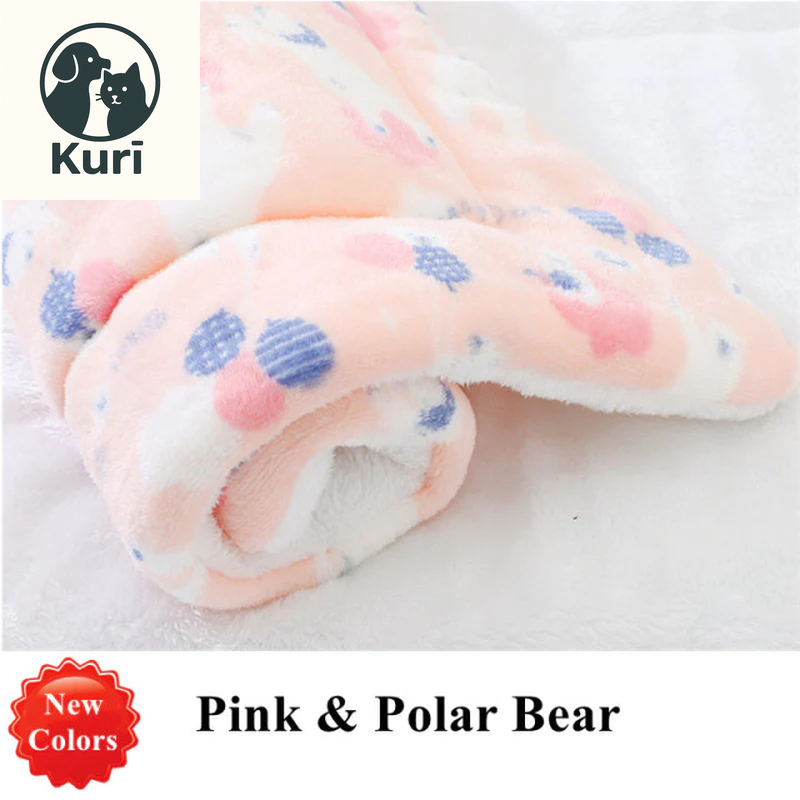 Deluxe Soft Flannel Thickened Pet Fleece Blanket Mat - Ideal for Dogs and Cats, Cozy Sofa and Bed Cushion with Non-Slip Backing