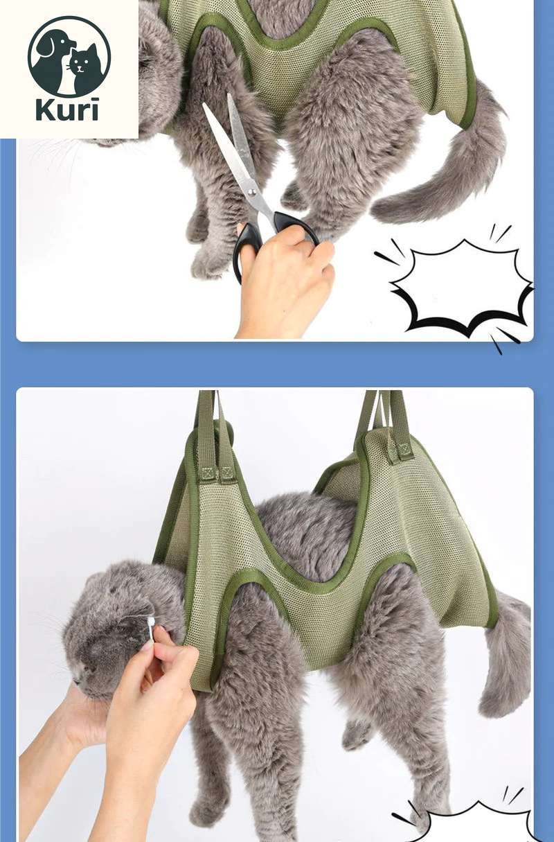 Cat Grooming Nail Cutting anti Scratch Bite Fixed Bag Bath Trimming Restraint Bag Pet Beauty Hammock Hanging Pet Supplies Set