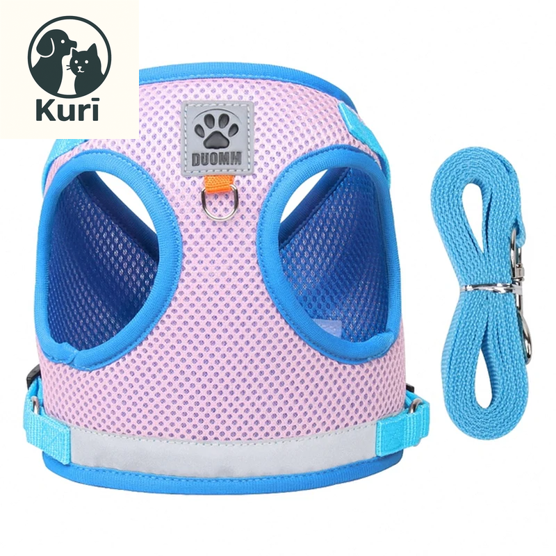 Breathable and Adjustable Cat Harness and Leash Set - Escape Proof Vest for Kittens, Puppies, and Small Dogs with Reflective Features