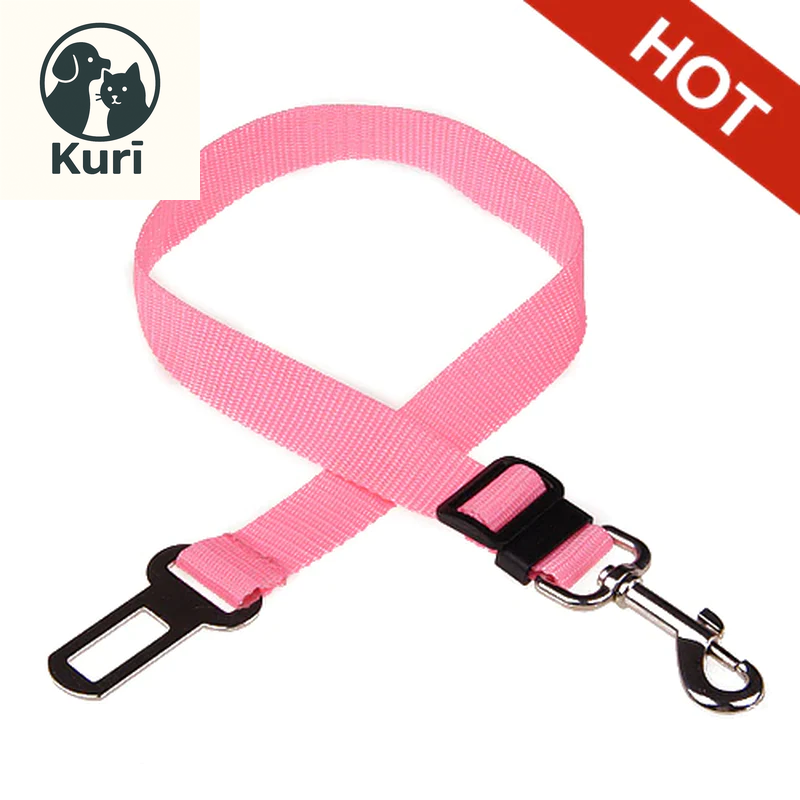 Adjustable Pet Car Seat Belt for Dogs and Cats - Durable Nylon Safety Harness with Easy-Clip Design