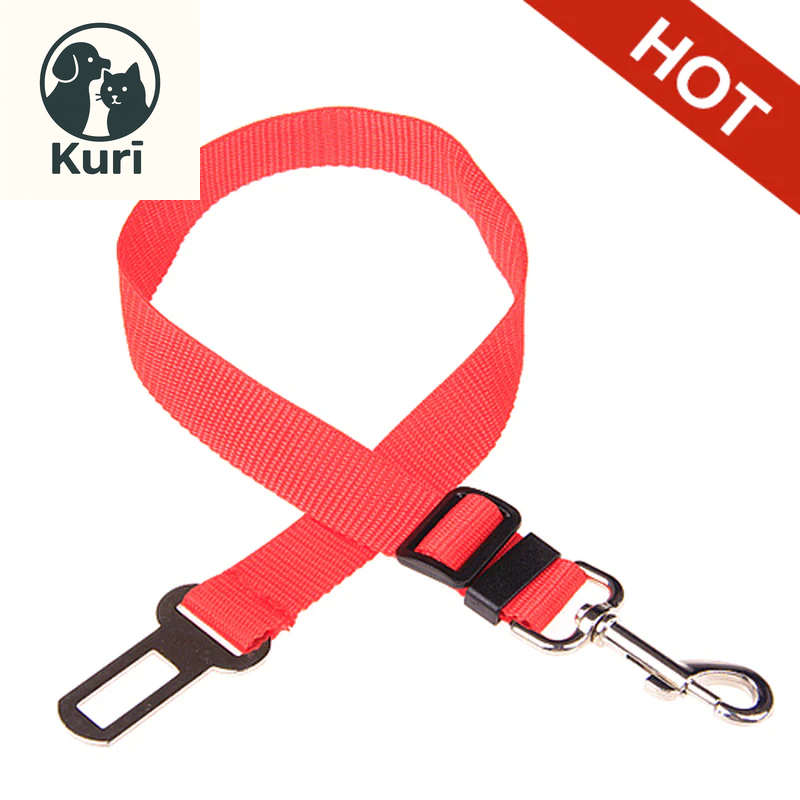 Adjustable Pet Car Seat Belt for Dogs and Cats - Durable Nylon Safety Harness with Easy-Clip Design