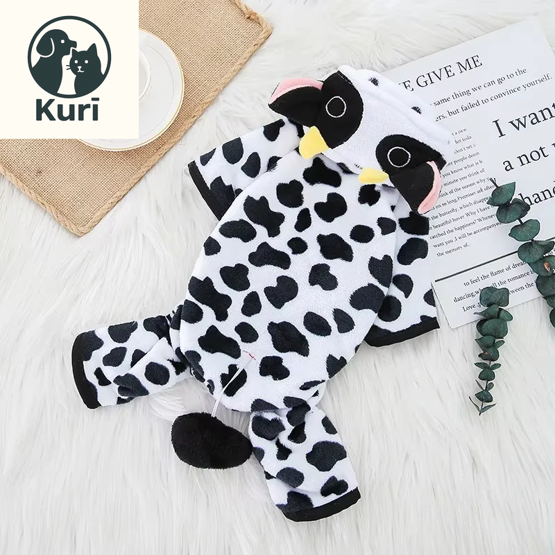 Thickened Flannel Pet Costume - Cozy Tiger and Dinosaur Outfit for Dogs and Cats, Perfect for Autumn and Winter Role Play