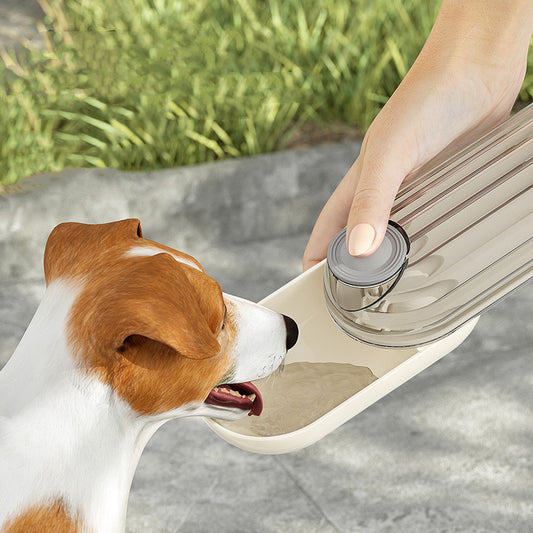 2 in 1 Pet Water Cup Segment Design Green Dog Walking Portable Drinking Cup Dog Feeding Supplies Pet Supplies Dog Walking Water Feeder Pets Products