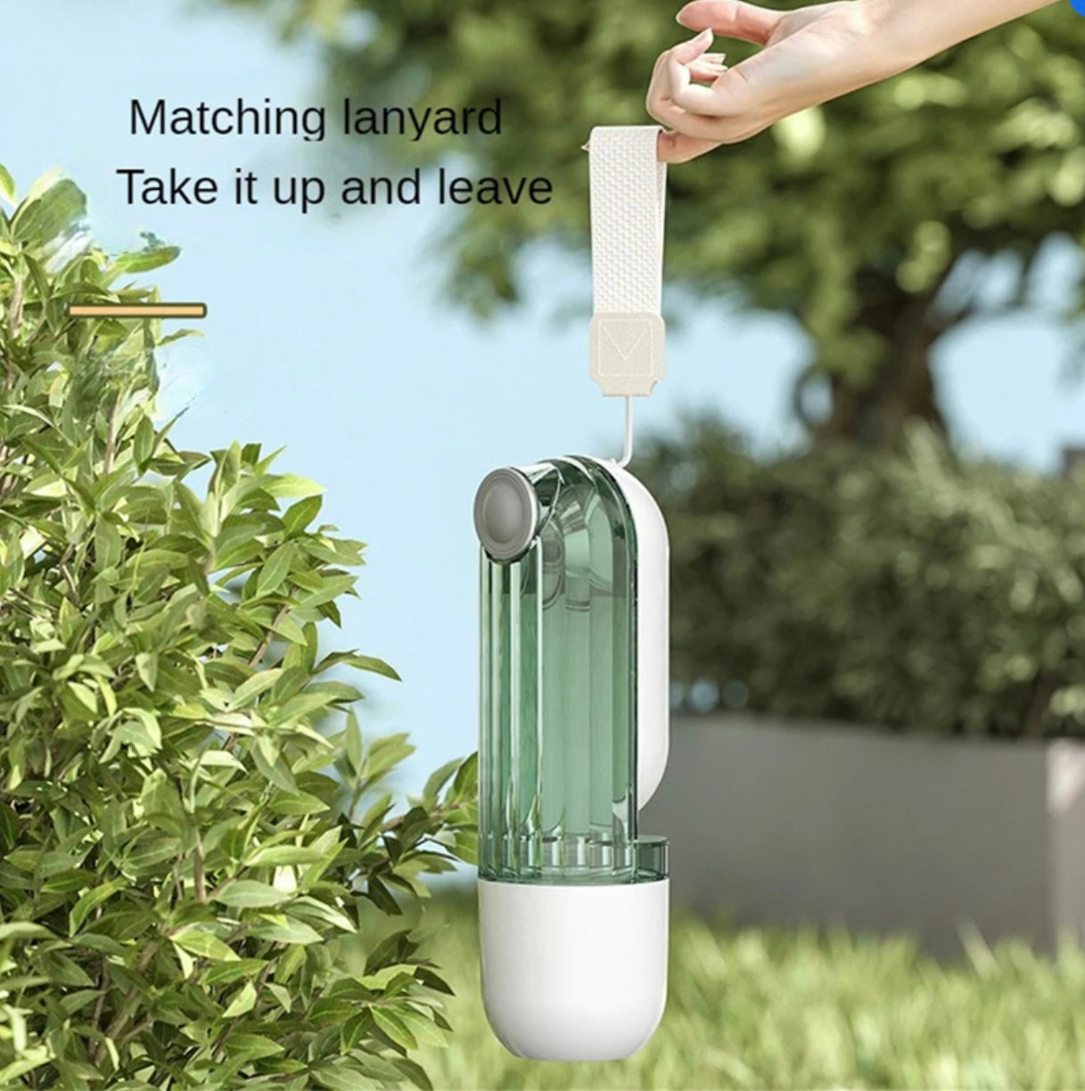 Portable 2-in-1 Green Pet Water Cup - Ideal for Dog Walking and Outdoor Feeding!