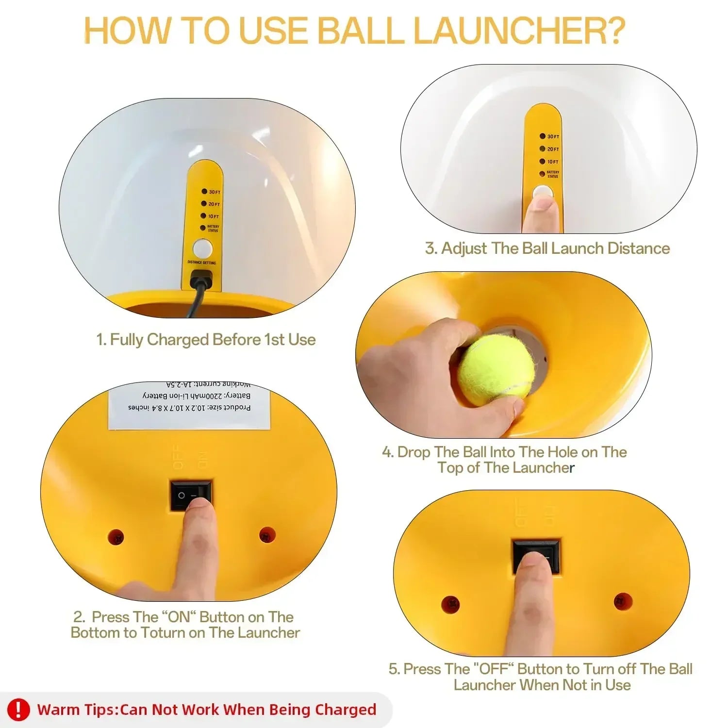 Revolutionary Automatic Ball Launcher for Dogs - Keep Your Pup Active with 3 Distance Settings for Indoor and Outdoor Fun!