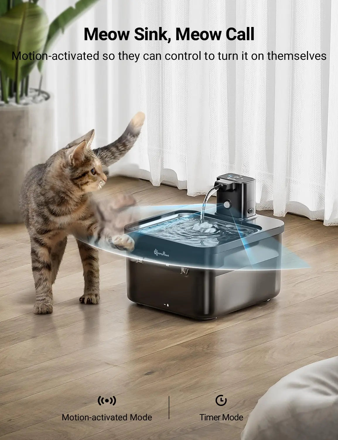 The Purr-fect Hydration Station: 2.5L Automatic Stainless Steel Cat Water Fountain – Battery-Powered, Wireless, and Whisker-Approved!