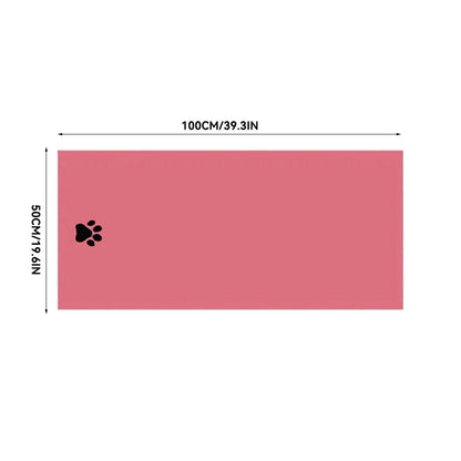 Ultra-Absorbent Microfiber Bath Towel for Pets - Quick-Drying and Soft Comfort