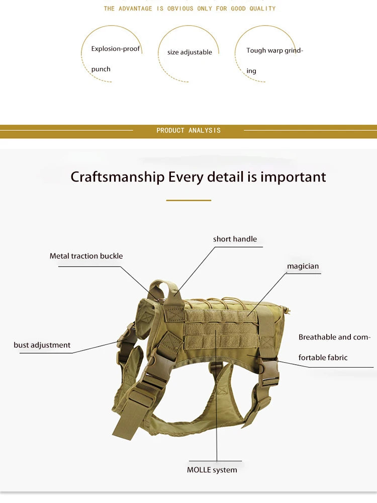 Ultimate Tactical Dog Harness for Adventure and Training