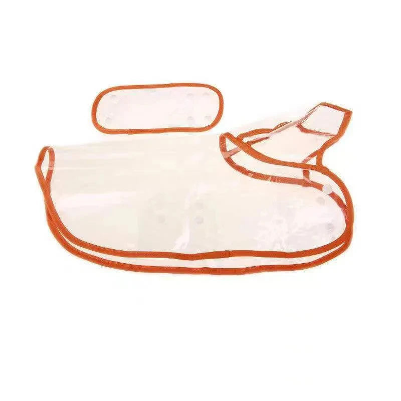 The Poodle's Perfect Rain Jacket: Transparent Hooded Raincoat for Dapper Dogs!