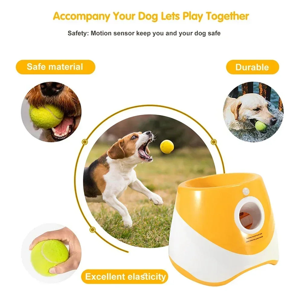 Revolutionary Automatic Ball Launcher for Dogs - Keep Your Pup Active with 3 Distance Settings for Indoor and Outdoor Fun!