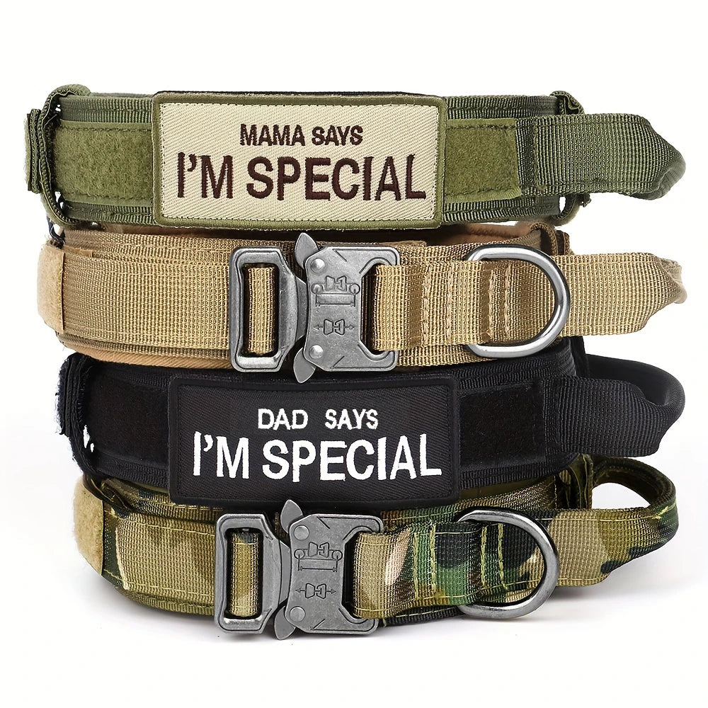 Ultimate Heavy Duty Tactical Dog Collar with Control Handle for Training and Outdoor Adventures