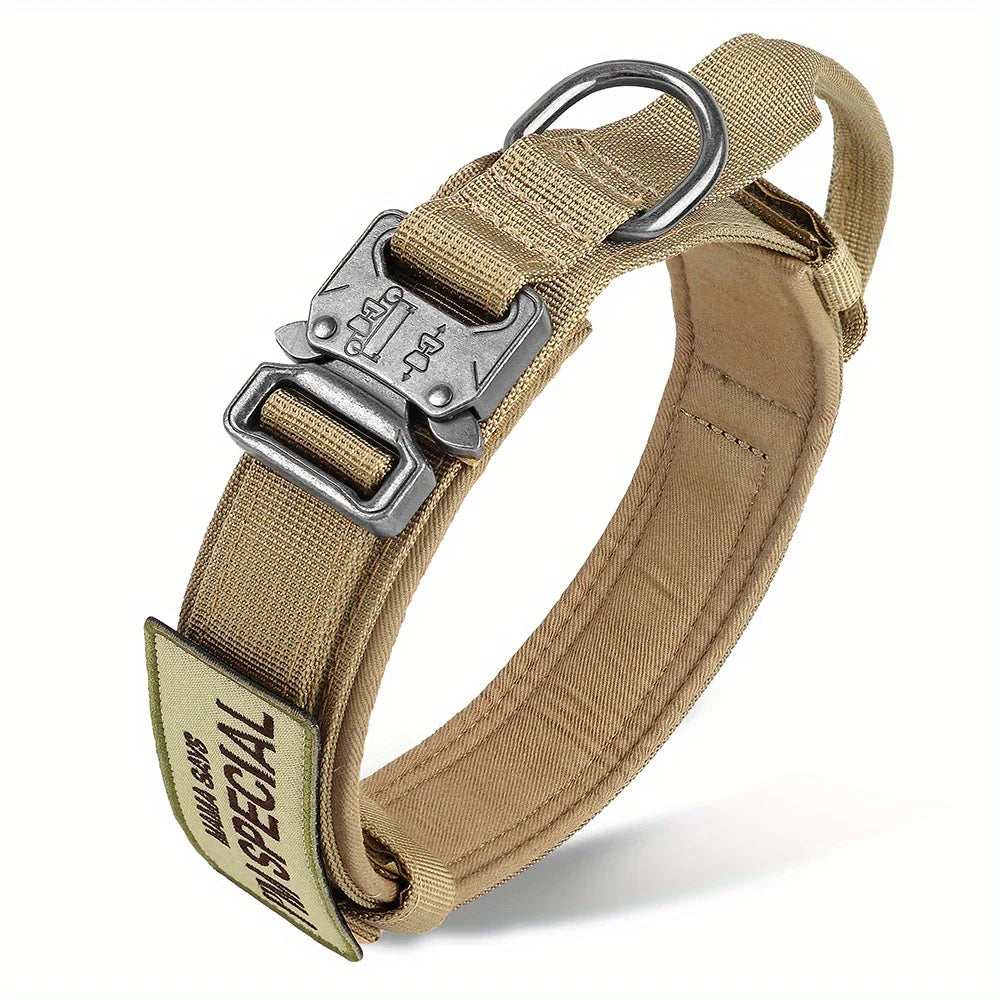 Ultimate Heavy Duty Tactical Dog Collar with Control Handle for Training and Outdoor Adventures