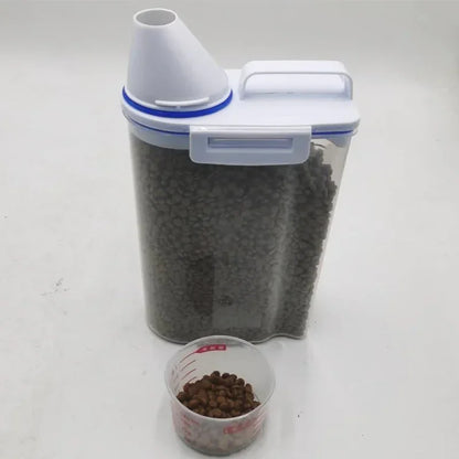 Ultimate Pet Food Storage Container with Measuring Cup – Keep Your Furry Friend's Food Fresh!
