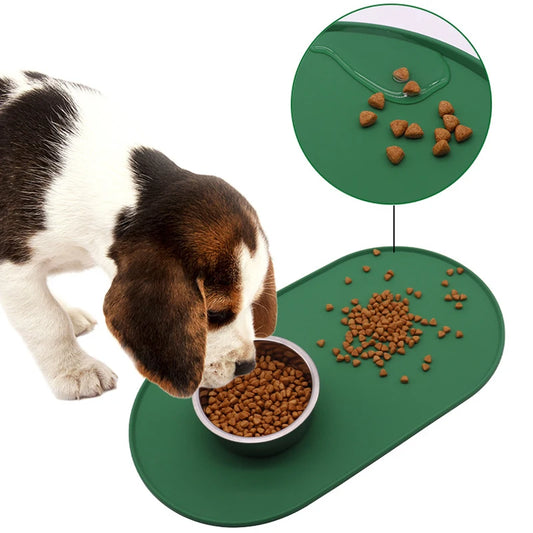 Say Goodbye to Messy Mealtimes with Our Non-Slip Silicone Bowl Mat for Pets!