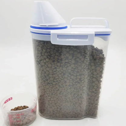Ultimate Pet Food Storage Container with Measuring Cup – Keep Your Furry Friend's Food Fresh!