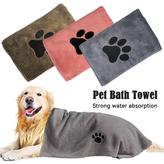 Ultra-Absorbent Microfiber Bath Towel for Pets - Quick-Drying and Soft Comfort