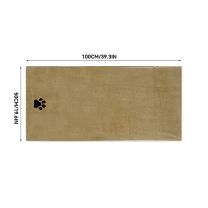 Ultra-Absorbent Microfiber Bath Towel for Pets - Quick-Drying and Soft Comfort