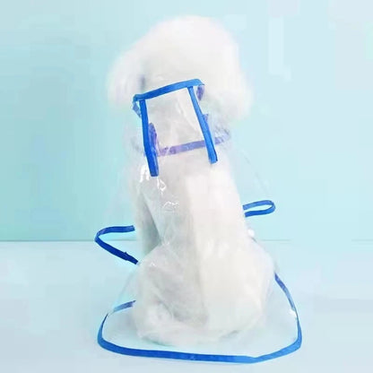 The Poodle's Perfect Rain Jacket: Transparent Hooded Raincoat for Dapper Dogs!