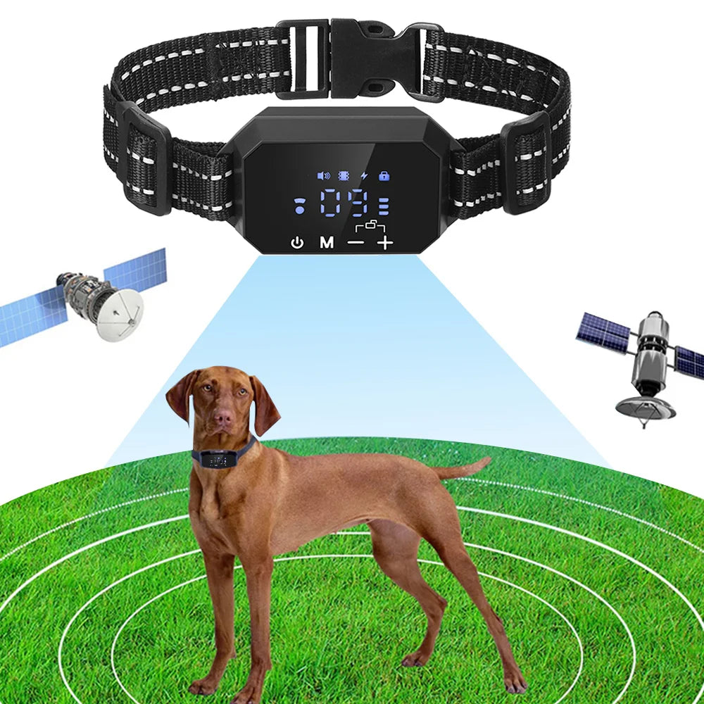 Advanced GPS Wireless Dog Fence with Adjustable Shocking and Vibration Modes - Up to 3300 Ft Range, Rechargeable and Waterproof