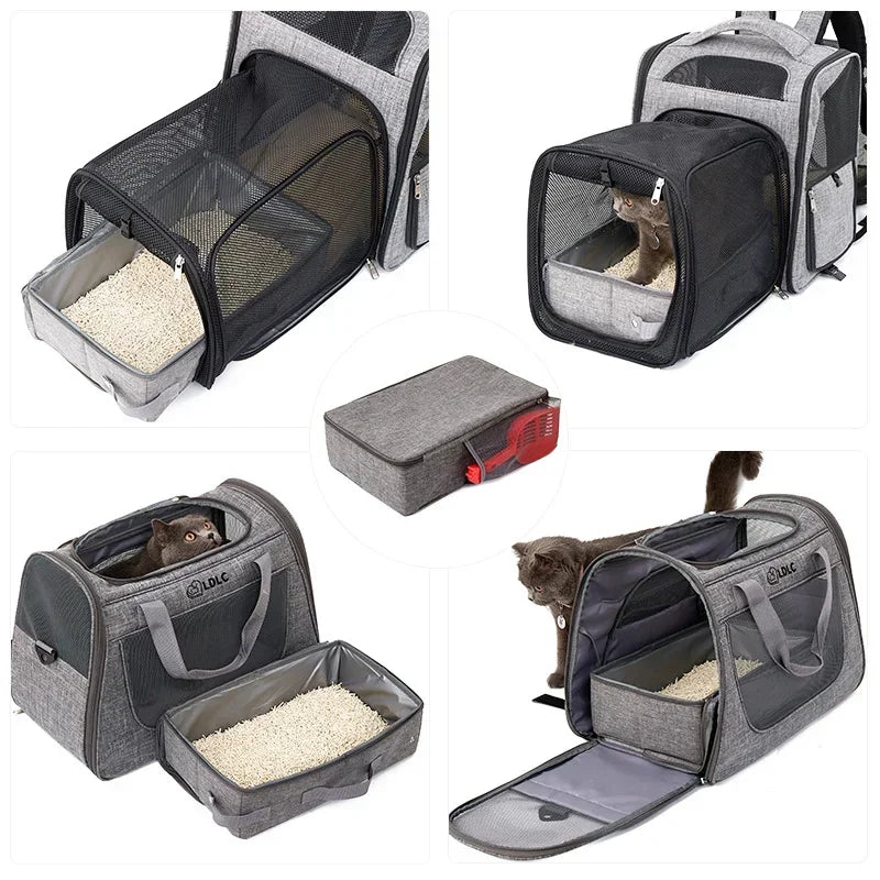 Ultimate Foldable Cat Travel Litter Box with Waterproof Lid – Portable & Convenient for On-the-Go Pet Owners