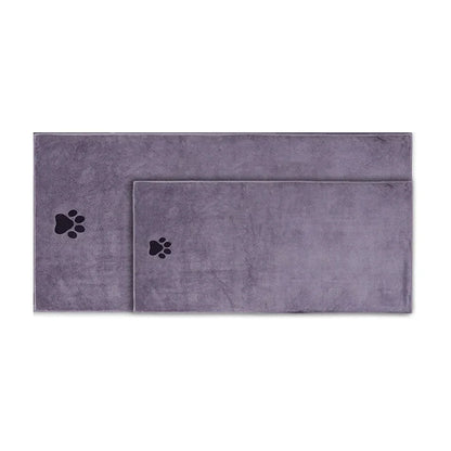 Ultra-Absorbent Microfiber Bath Towel for Pets - Quick-Drying and Soft Comfort
