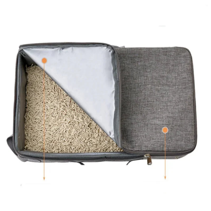 Ultimate Foldable Cat Travel Litter Box with Waterproof Lid – Portable & Convenient for On-the-Go Pet Owners