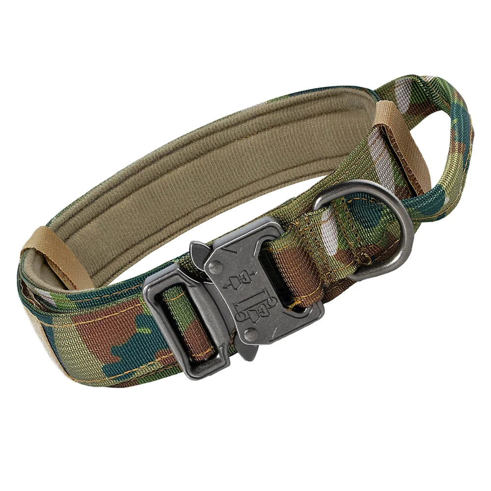 Ultimate Heavy Duty Tactical Dog Collar with Control Handle for Training and Outdoor Adventures