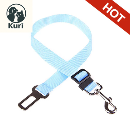 Adjustable Pet Car Seat Belt for Dogs and Cats - Durable Nylon Safety Harness with Easy-Clip Design