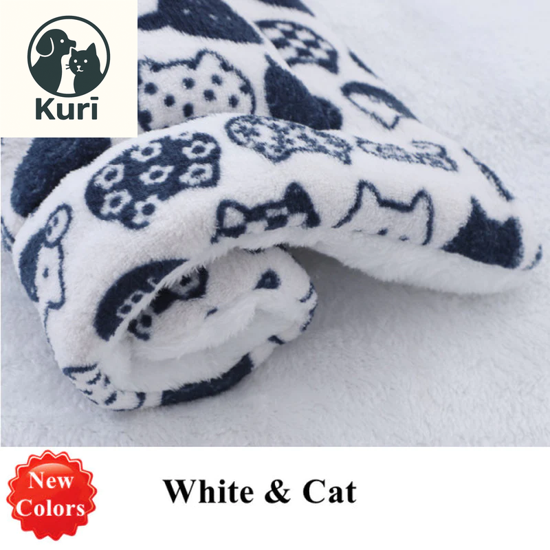 Deluxe Soft Flannel Thickened Pet Fleece Blanket Mat - Ideal for Dogs and Cats, Cozy Sofa and Bed Cushion with Non-Slip Backing