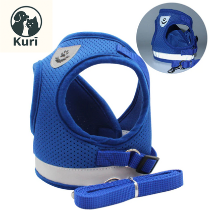 Breathable and Adjustable Cat Harness and Leash Set - Escape Proof Vest for Kittens, Puppies, and Small Dogs with Reflective Features