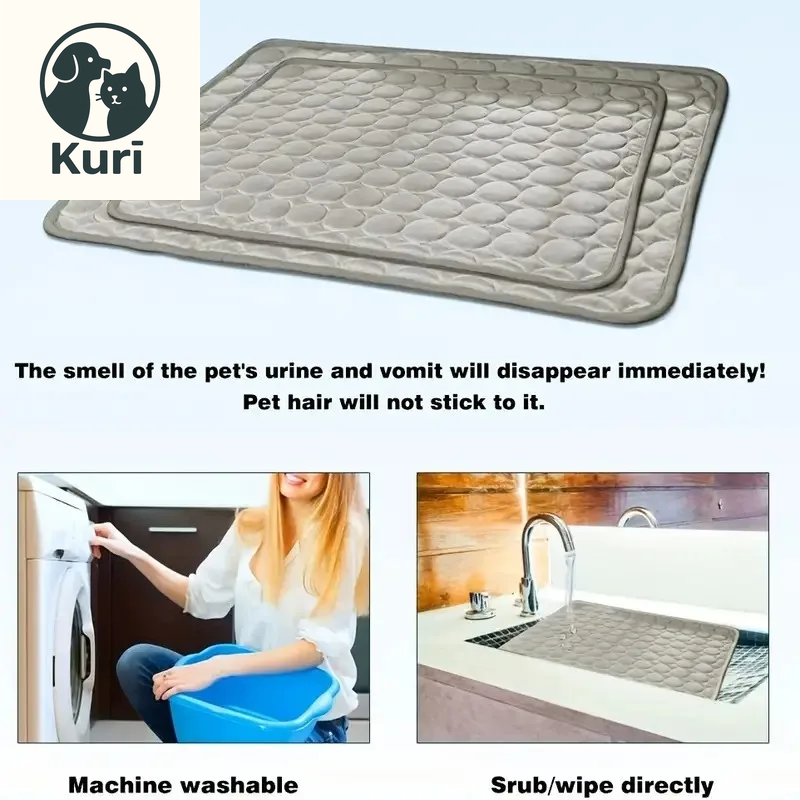 Premium Pet Self Cooling Mat - Ice Silk Cooling Pad for Dogs and Cats, Perfect for Beds, Kennels, Couches, and Floors