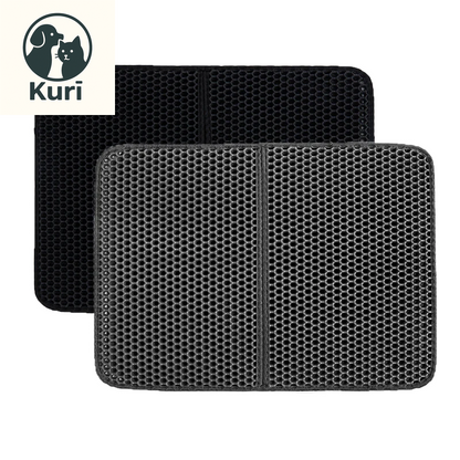 Pet Cat Litter Mat Waterproof EVA Double Layer Cat Litter Trapping Pet Litter Box Mat Clean Pad Products for Cats Accessories