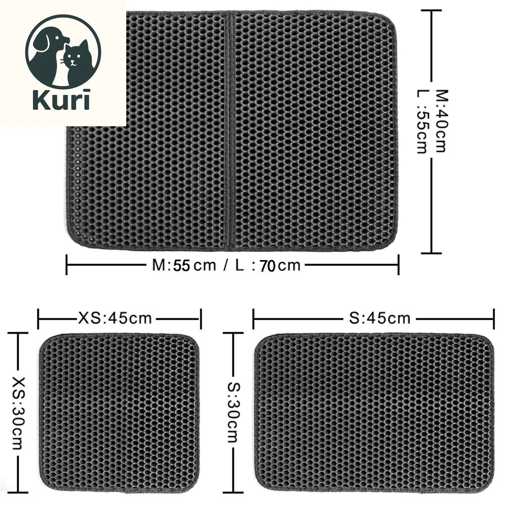 Pet Cat Litter Mat Waterproof EVA Double Layer Cat Litter Trapping Pet Litter Box Mat Clean Pad Products for Cats Accessories