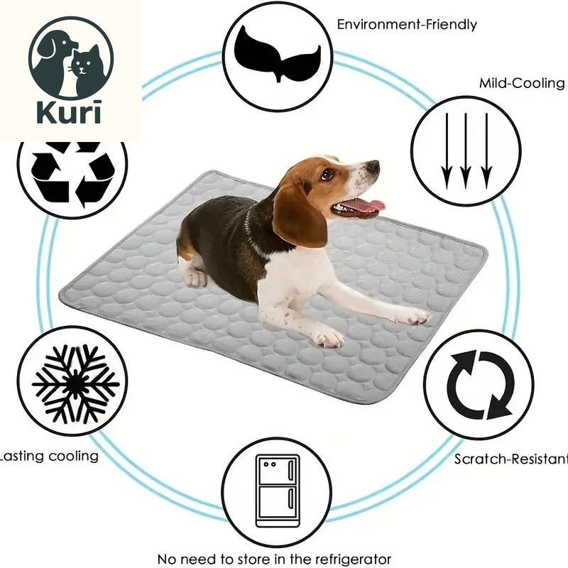 Premium Pet Self Cooling Mat - Ice Silk Cooling Pad for Dogs and Cats, Perfect for Beds, Kennels, Couches, and Floors
