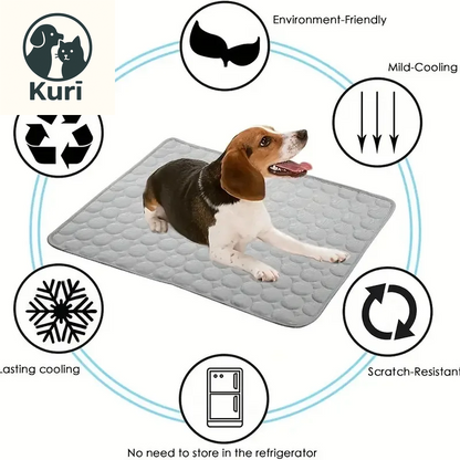Premium Pet Self Cooling Mat - Ice Silk Cooling Pad for Dogs and Cats, Perfect for Beds, Kennels, Couches, and Floors